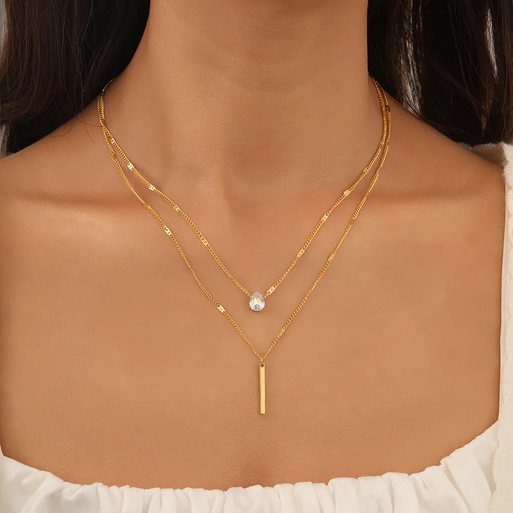 Golden Layered Elegance Necklace